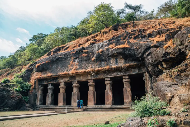 Elephanta Caves are historical and spiritual places to visit in Mumbai near the harbor