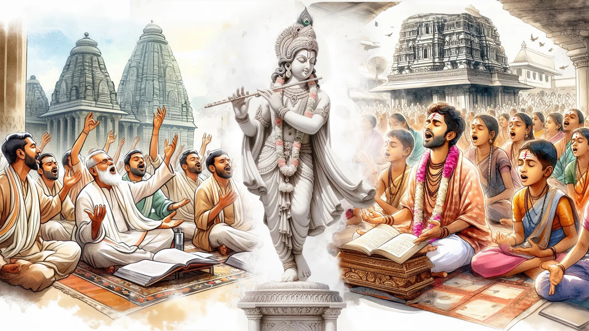 Keerthan (or Kirtan) is a devotional singing tradition, mainly practiced in South India.