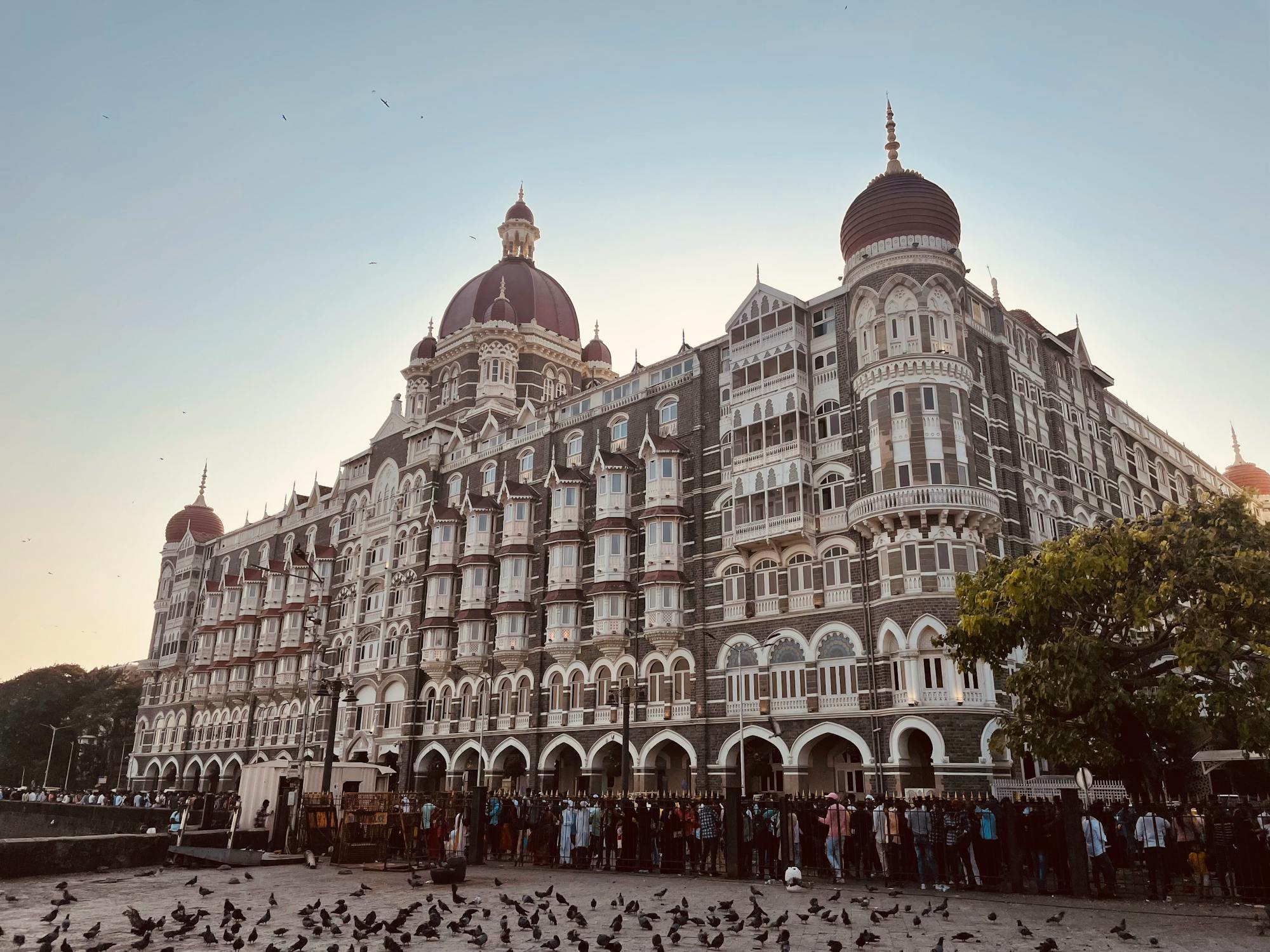 The Taj Mahal Palace is a historic luxury hotel in Mumbai, renowned for its Indo-Saracenic architecture and iconic status overlooking the Gateway of India.
