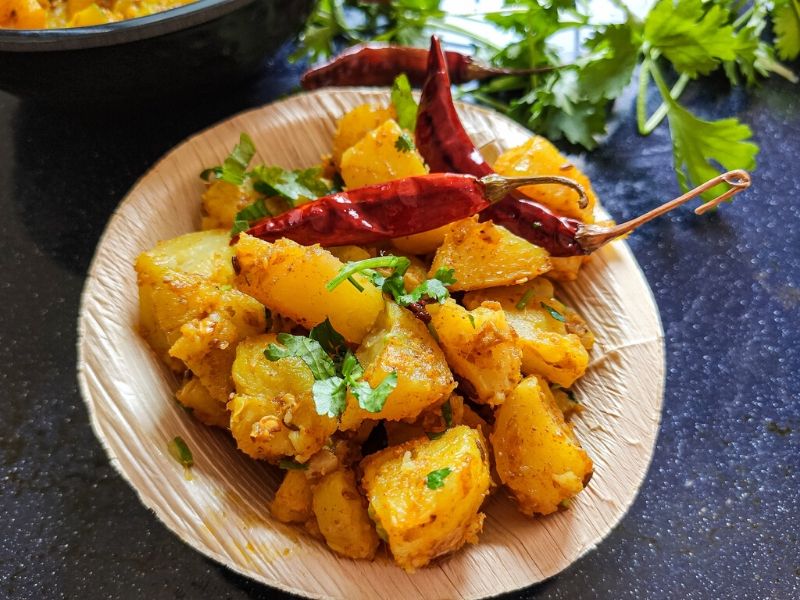 Spicy Aloo Ke Gutke dish from Uttarakhand cuisine