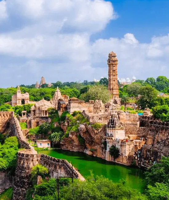 Chittorgarh Fort is a legendary destination among places to visit near Udaipur, Rajasthan for history and heritage enthusiasts.