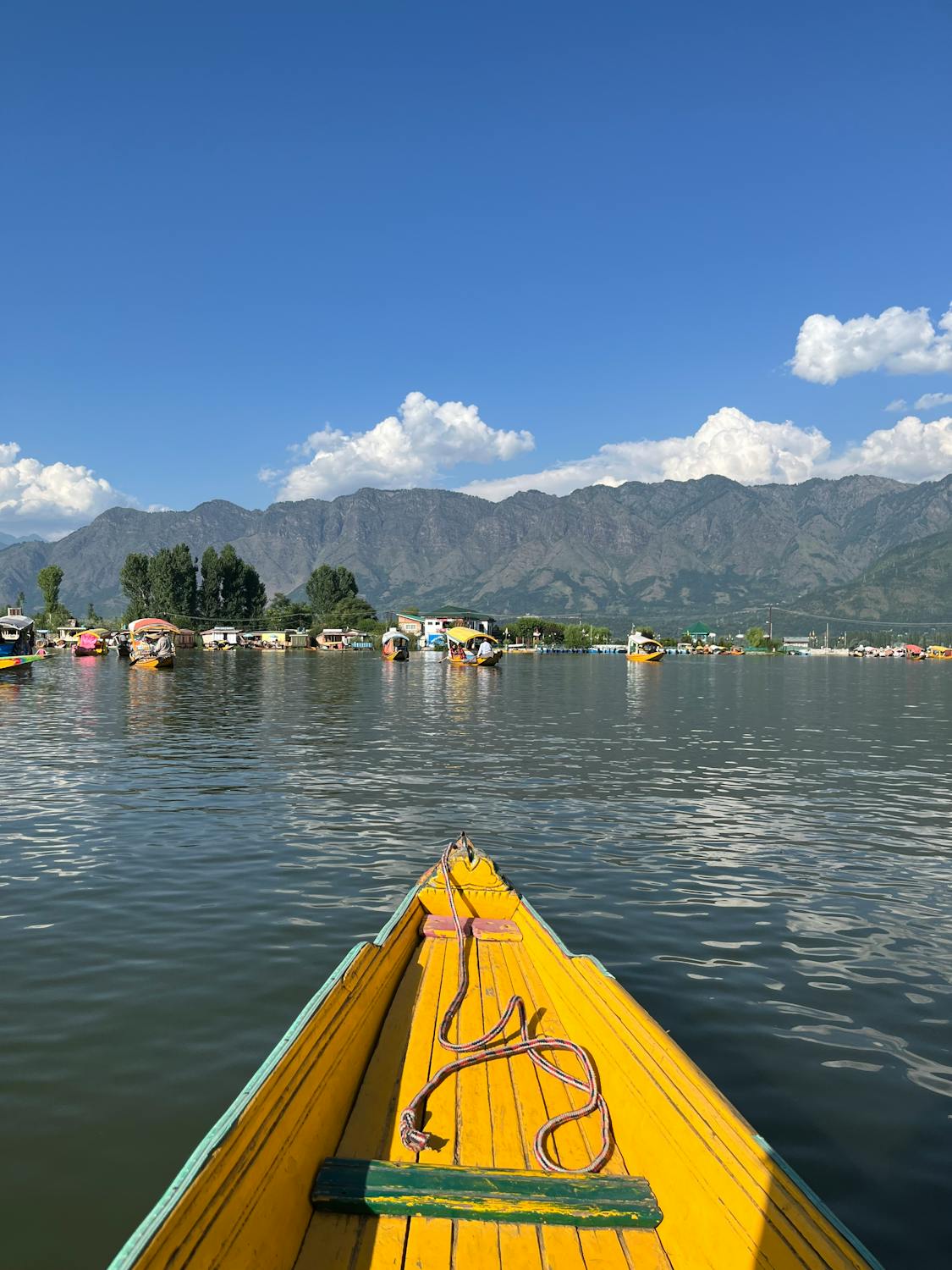 A serene lake famous for its houseboats, and mountain views. Often called the “Jewel of Kashmir.”