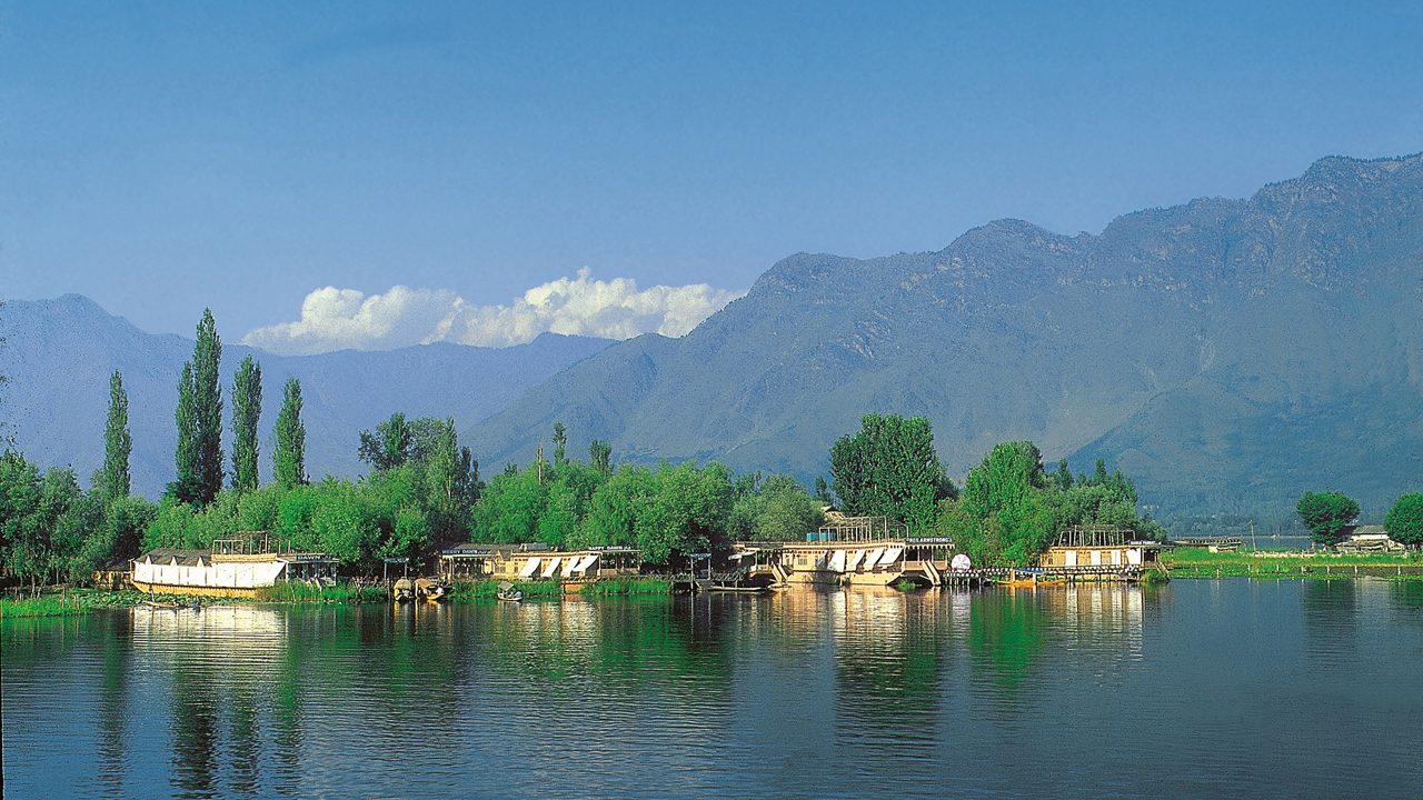 Shikara boats on Dal Lake, a top attraction in Jammu & Kashmir.