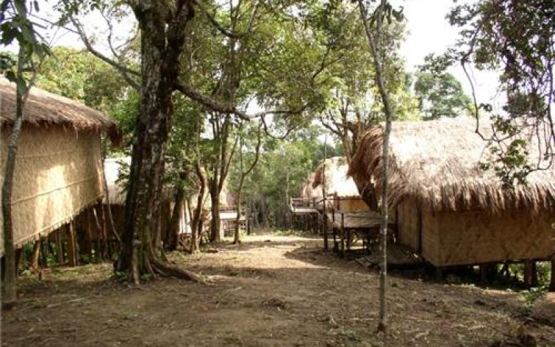 Bamboo house replica at Falkawn Village model Mizo settlement, unique place to visit in Aizawl