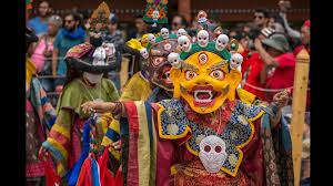 Monks performing during Hemis Festival in Ladakh, Jammu & Kashmir.
