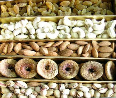Assortment of premium dry fruits and nuts grown in the orchards of Himachal Pradesh