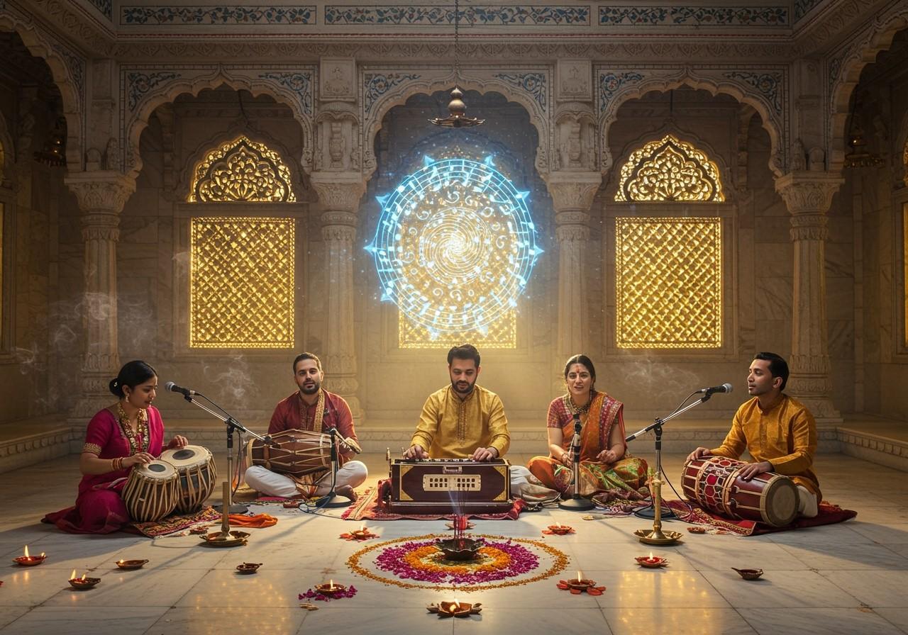 Immerse in soulful kirtan and bhajans in Rishikesh, echoing through ashrams.