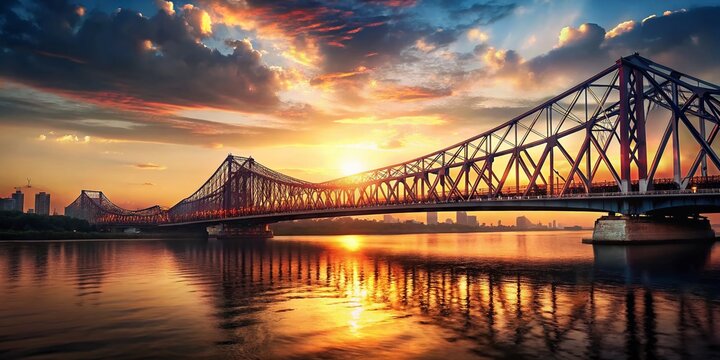 Iconic Howrah Bridge - famous landmark among places to visit in Kolkata