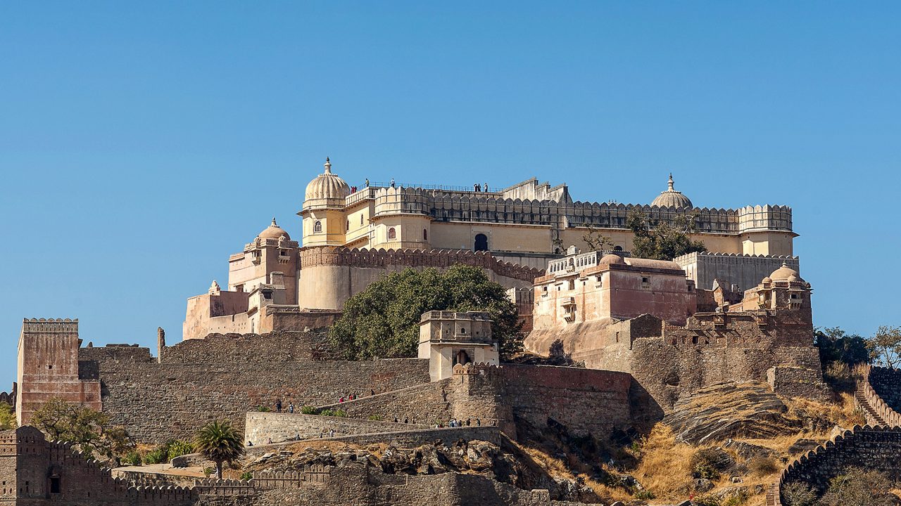 Kumbhalgarh Fort near Udaipur - Famous for having the second-longest wall in the world after the Great Wall of China