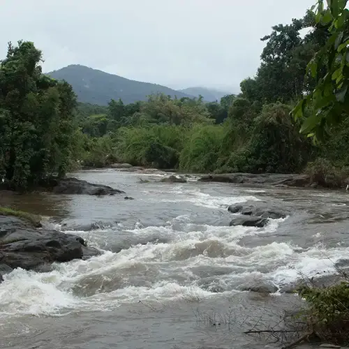 Paniyeli Poru riverside spot - a beautiful place to visit near Kochi for nature walks and waterfalls"