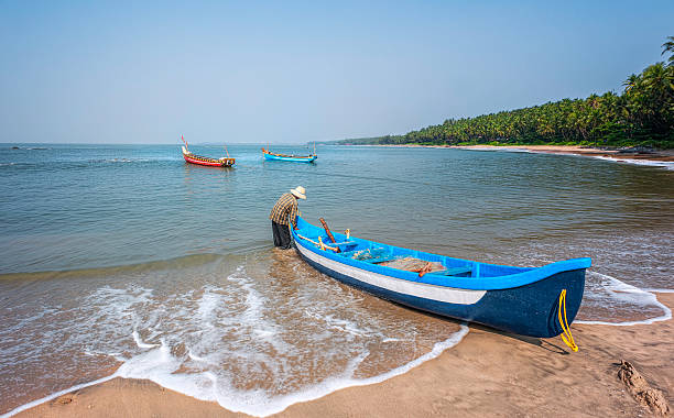 Golden sands and calm waters of Cherai Beach, a tranquil getaway near Kochi.