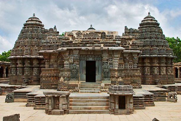 Intricate stone carvings at Keshava Temple - best Hoysala architecture places to visit near Mysuru