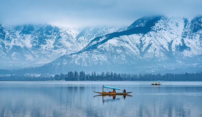 Srinagar, the largest city and summer capital of Jammu and Kashmir