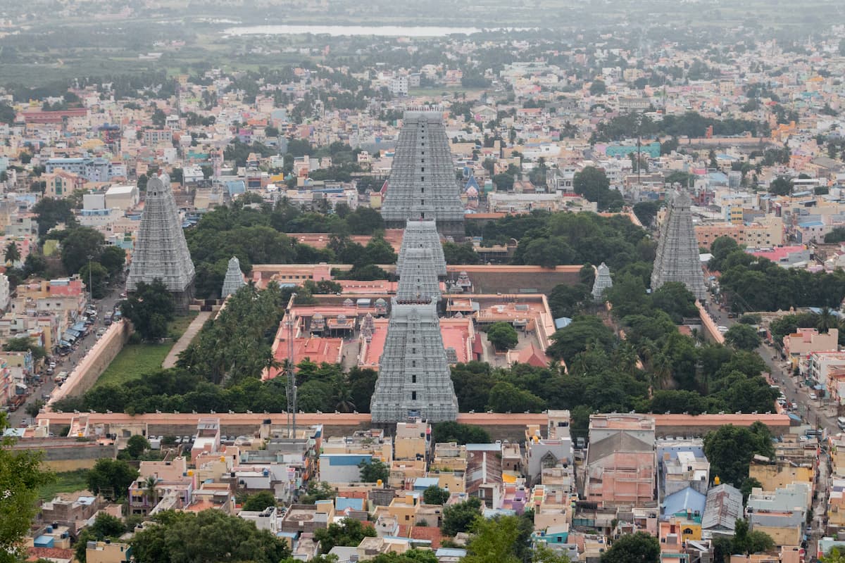 Arunachaleswarar Temple in Thiruvannamalai, a sacred town near places to visit in Chennai.