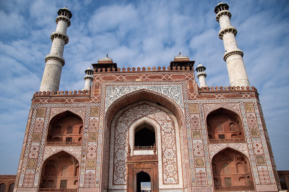 Akbar's Tomb in Sikandra – Grand Mughal mausoleum with ornate gateways and Persian-style gardens.