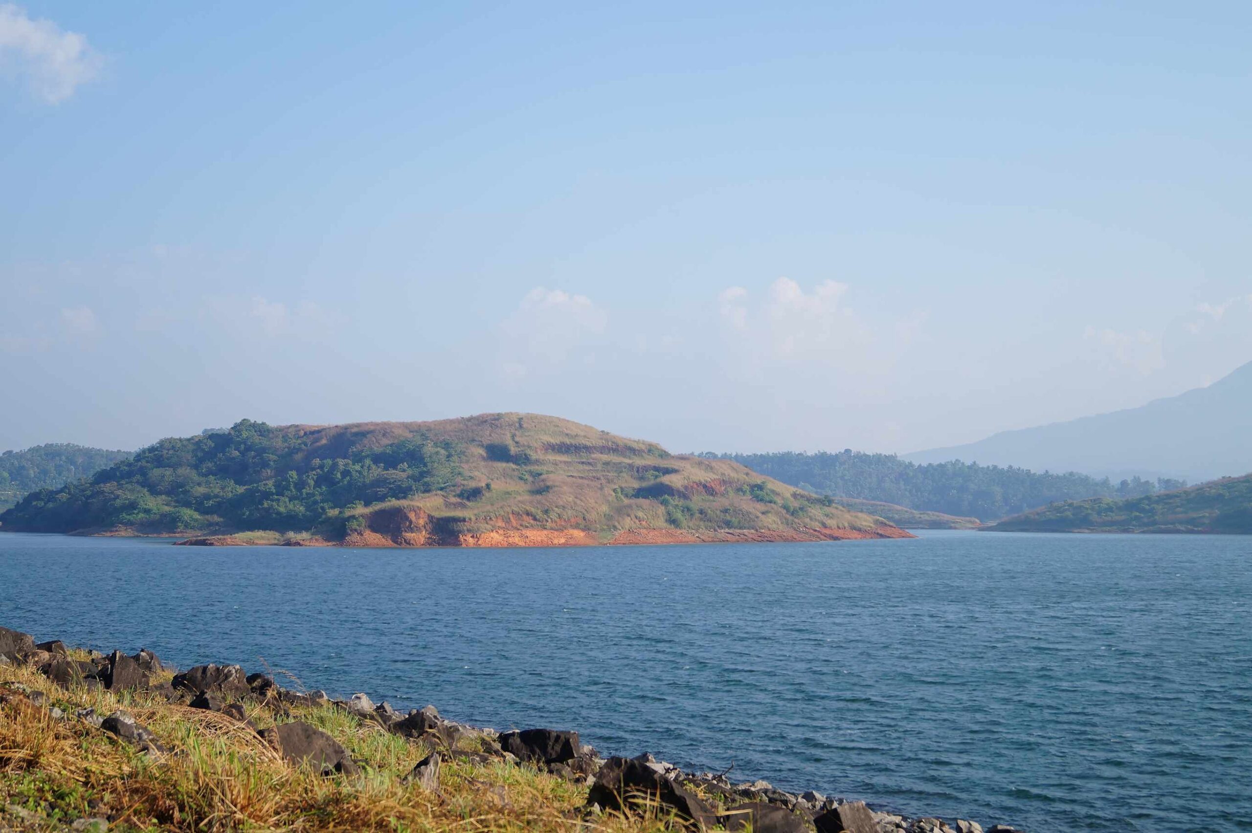 Scenic view of Banasura Sagar Dam in Wayanad, Kerala