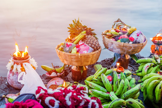 Devotees performing Chhath Puja rituals on Bihar's riverbanks