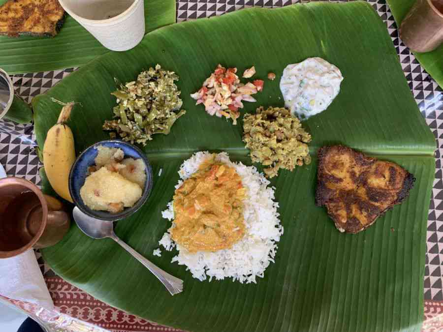 Authentic Creole cuisine platter with French-Tamil fusion flavors in Puducherry.