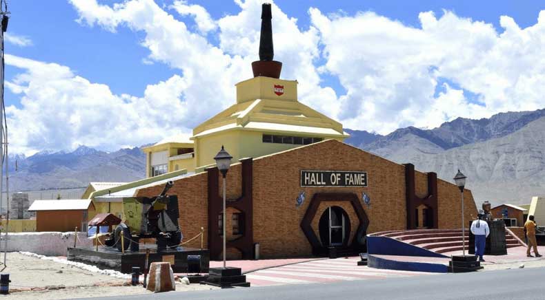 War memorial exhibits at the Hall of Fame Museum in Ladakh.