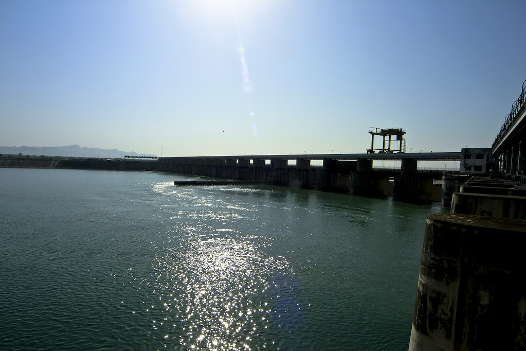 Scenic Yamuna river emergence point