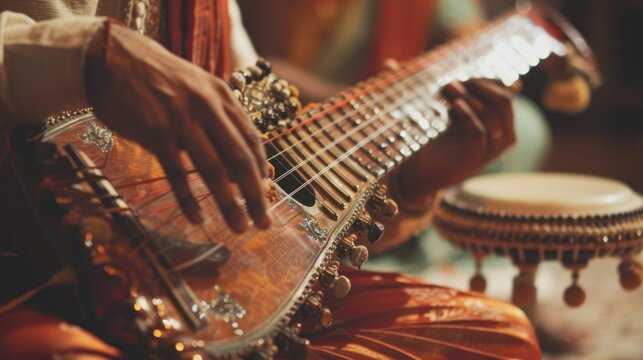 Artist performing traditional Hindustani Classical Music.