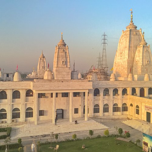 Grand ISKCON Temple with spiritual ambiance.