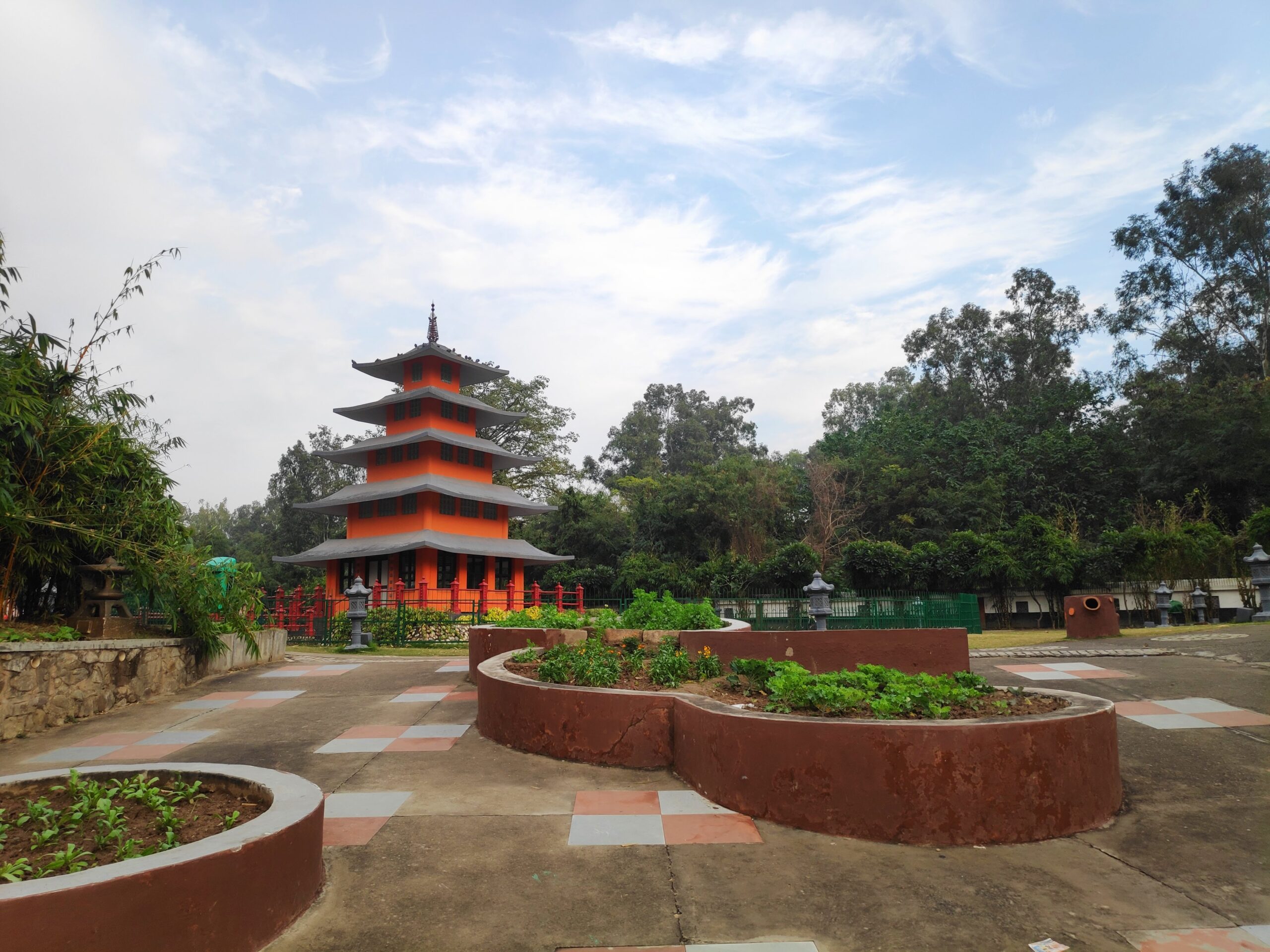 Japanese Garden in Chandigarh with serene landscapes and water features