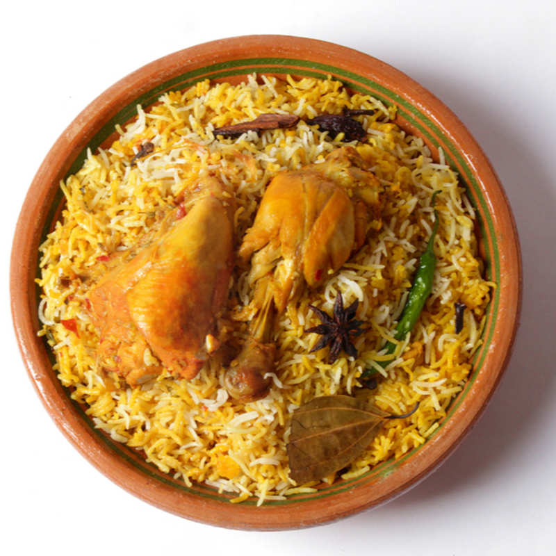 Flavorful Kallu ki Biryani with aromatic spices.