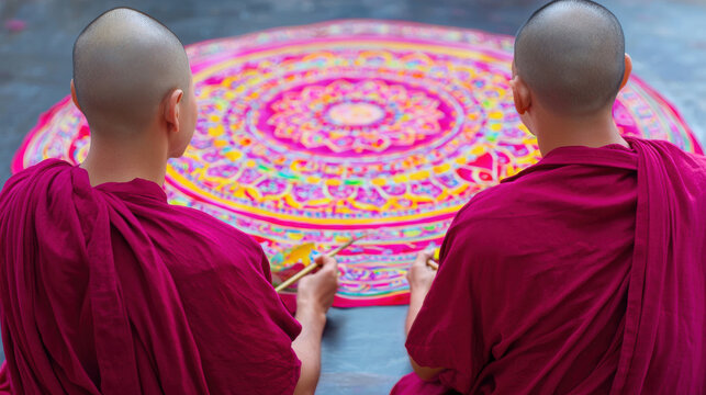 Monks and locals celebrating Losar, the Tibetan New Year, in Sikkim.