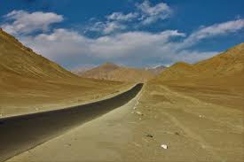 Vehicles appear to defy gravity on Magnetic Hill in Ladakh.