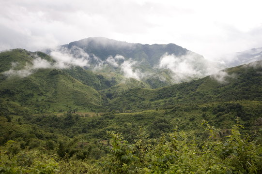 Panoramic view of misty Naga Hills, among the most breathtaking places to visit in Nagaland for mountain lovers