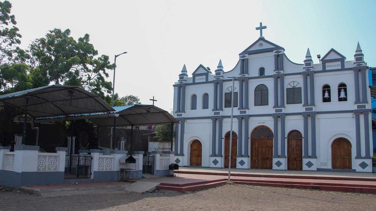 Our Lady of the Sea Church in Daman and Diu displaying Portuguese influence