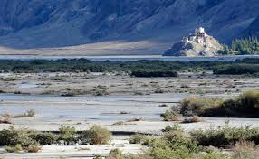 Hot water springs at Panamik in Nubra Valley, Ladakh.