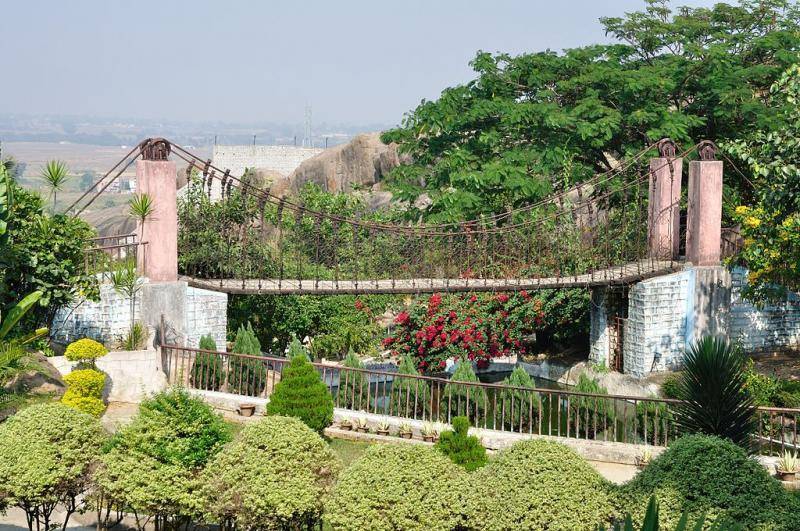 A view of the iconic Rock Garden in Chandigarh filled with sculptures made from recycled materials.