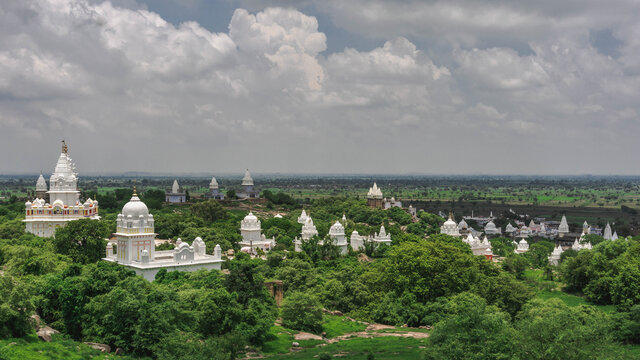 Sonagiri Jain Temples, a serene place to visit in Madhya Pradesh for white marble shrines and spirituality.
