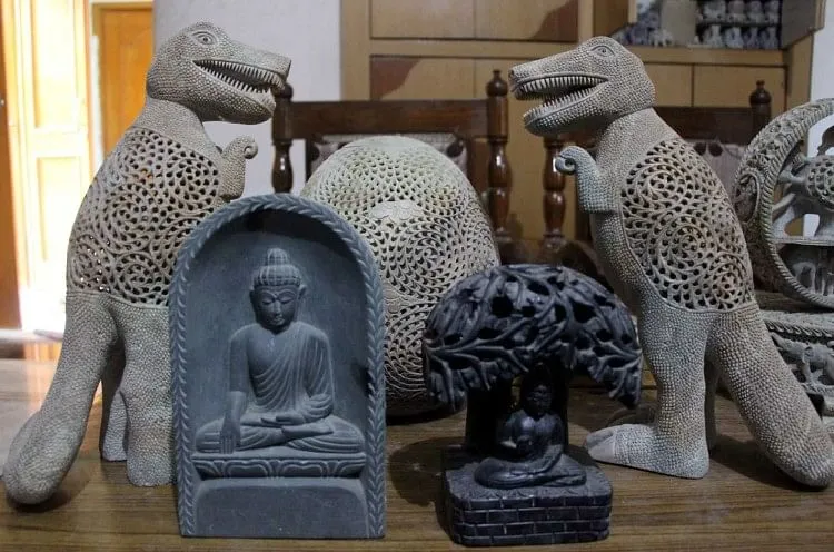 Stone carvings in Bihar inspired by ancient Mauryan architecture