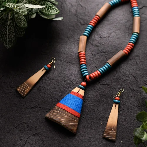 Handmade tribal jewelry from Assam - beads, silver, and brass ornaments