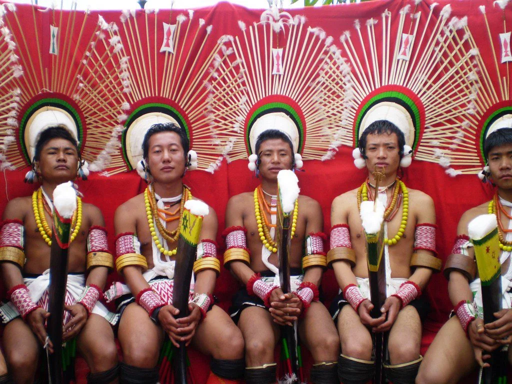 Zeliang tribe musicians performing traditional folk music in Nagaland