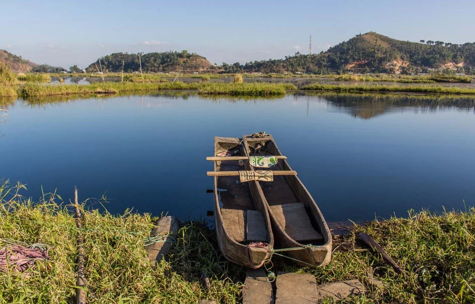 A lake in Imphal with serene view.