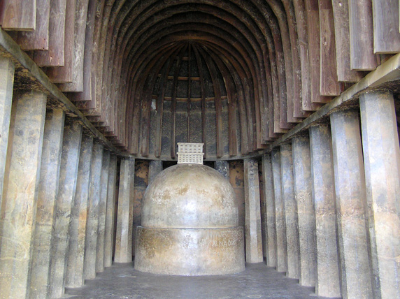 Bhaja Caves near Pune are ancient Buddhist rock-cut monuments.