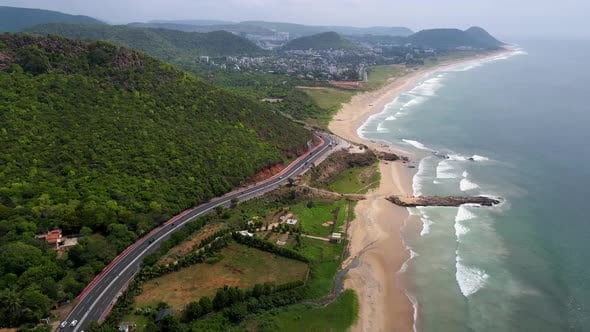 Lively promenade along Vizag’s Beach Road, a scenic spot on our city page Visakhapatnam.