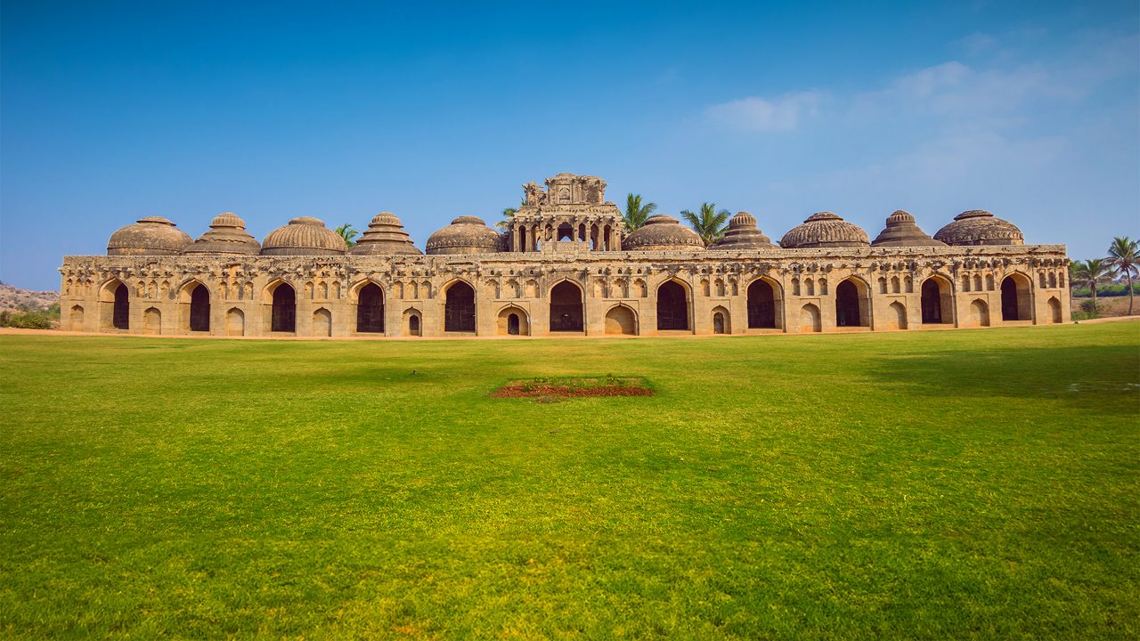 Elephant Stables in Hampi with arched domes