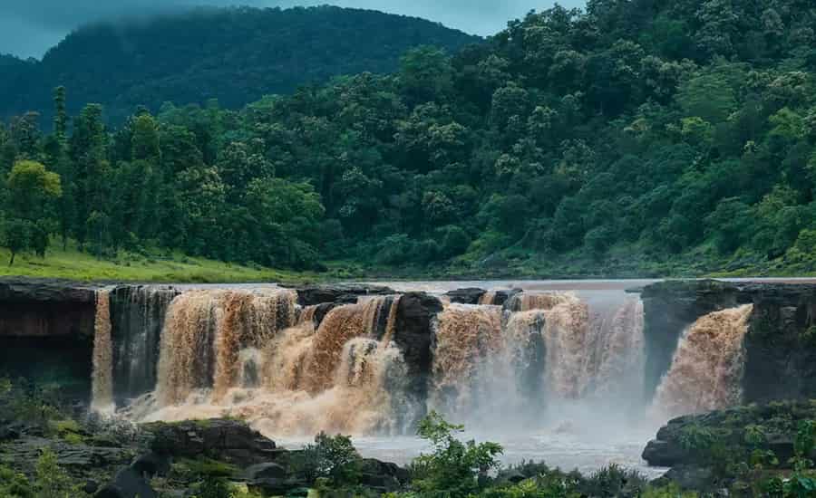 Gira Waterfalls monsoon view