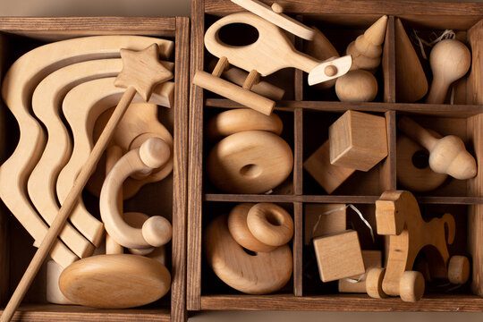 Hand-carved wooden toys from Ooty.