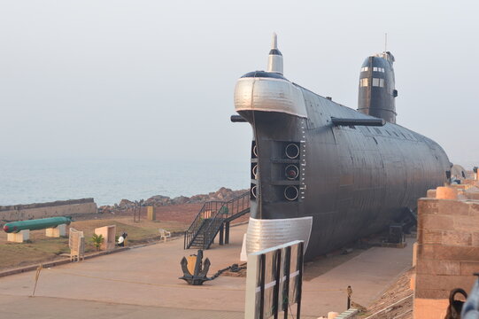 Places to visit in Visakhapatnam: INS Kursura Submarine Museum showcasing naval history on RK Beach.