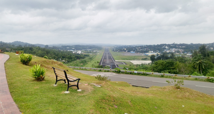A scenic place to visit in Andaman, offers panoramic views of Port Blair’s airport runway, sunsets, and city lights from a hilltop.