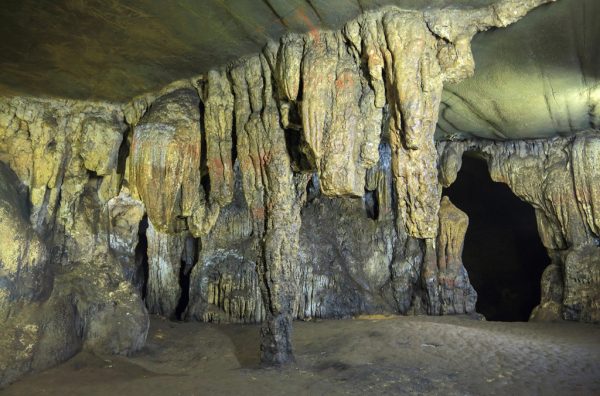 Mysterious limestone formations inside the Kotumsar Caves in Chhattisgarh.