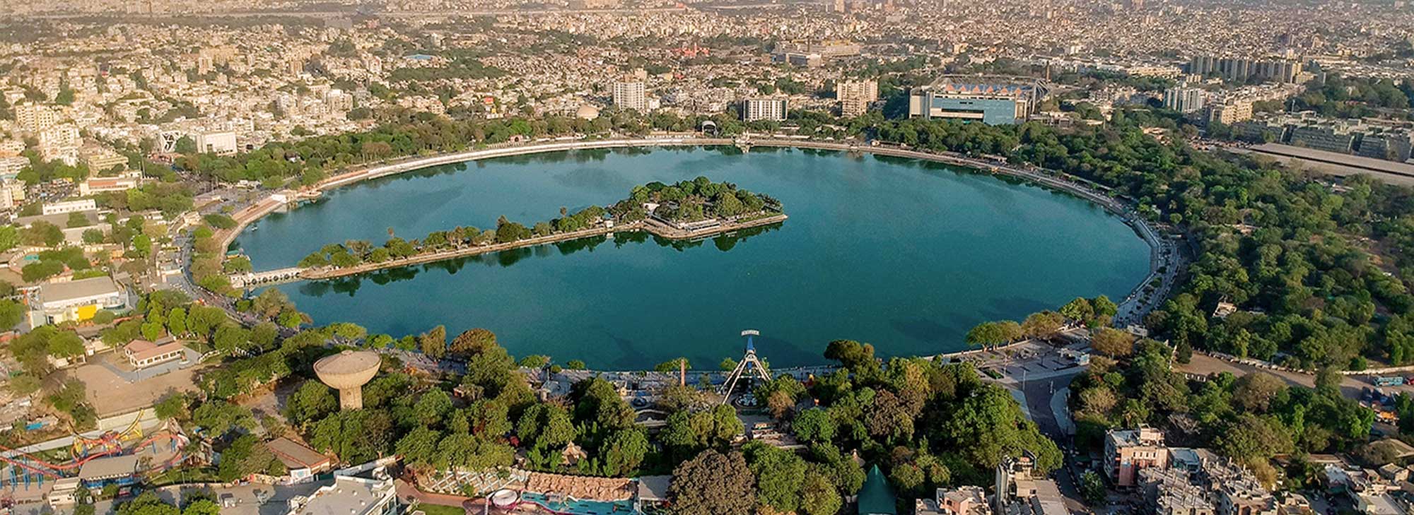 Kankaria Lake at sunset, Ahmedabad