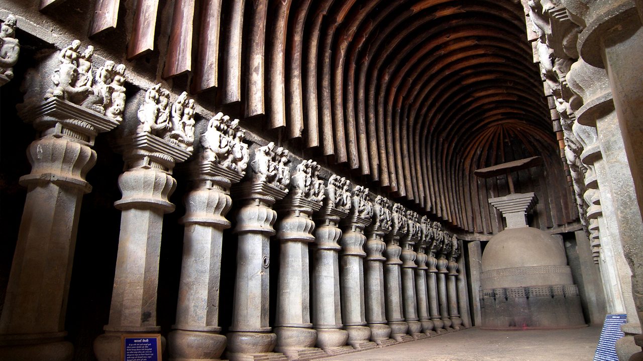 Karla Caves are ancient Buddhist caves close to Lonavala and Pune.