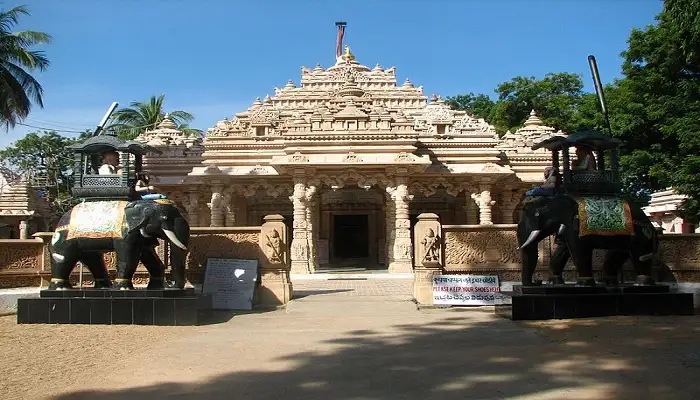 An ancient site with intricately carved idols of Jain Tirthankaras.